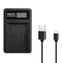NP-FZ100 Battery Charger LCD Display USB Input Compact For Sony Alpha 9 A9 9R