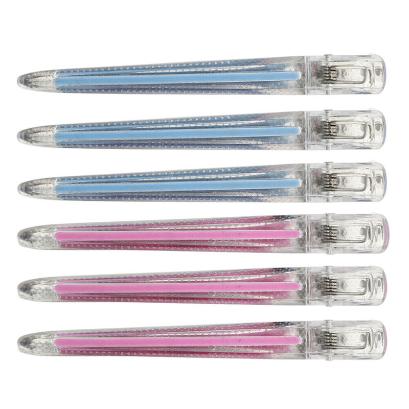 6pcs Flat Duck Mouth Hair Clips Pro Hairdressing Salon Hairpins Styling Tool