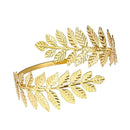 Swirl Leaf Shape Upper Arm Cuff Armlet Armband Bangle Bracelet  Golden