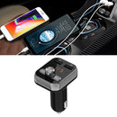 Hands-free Bluetooth 4.2 Car FM Transmitter 2 USB Charger Adapter MP3 Player
