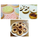 6X Colorful Double Sided Plain/Crinkle Round Cookie kitchen Cutters Tool US