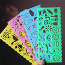 Kids Plastic Picture Drawing Template Stencils Ruler Painting DIY-Easter C4 H8Y4