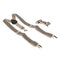 2Sets Boys Adjustable Suspenders Clip-on Braces Belts with Plaid Bowties Set