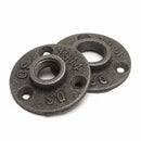 1/2 inch Three Holes Black Iron Flange Pipe Floor Fitting Threaded Wall Mou E5F8