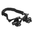Hot 8Lens Magnifier Magnifying Eye Glass Loupe Jeweler Watch Repair + LED Light