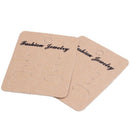 100 Pcs Light Coffee Earrings Jewelry Display Cards 7 x 5cm(2 6/8"x2") F8J3