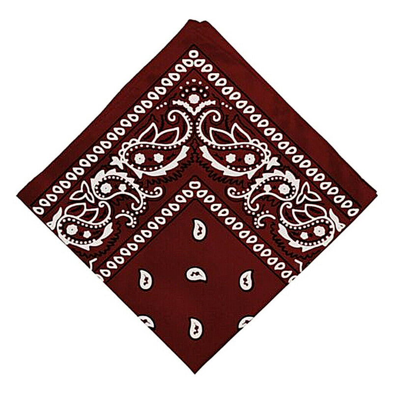 Double Sided Paisley Bandana Scarf Head Wrap Neck Scarf Hair Band Kerchief