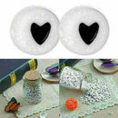 50Pcs Useful Acrylic Heart Love Coin Round Flat Spacer Beads 7mm S3C8 O6L0 Y3A1
