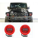 LED Light Red Work Flood Light 30W 6000K Super Bright for Car SUV Truck