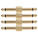 4pcs 1/4" 6.35mm Jack Guitar Effects Pedal Adapter Connectors Straight Converter