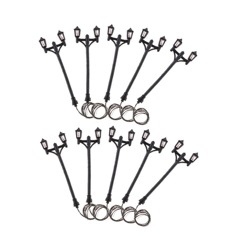 10pcs Mini Street LED Light for Micro Landscape Railway Train Decoratives