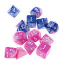 14PCS Polyhedral Dice for  DND Dice Party Game Blue Rose