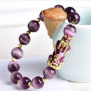 2 x Purple PIXIU Bracelet For Women Men Lucky Brave Wealth Feng Shui Good Luck