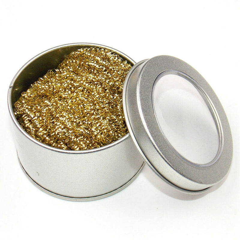 Stand Welding Cleaning Soldering Steel Wire Iron Tip Tool Base Cleaner Ball Set