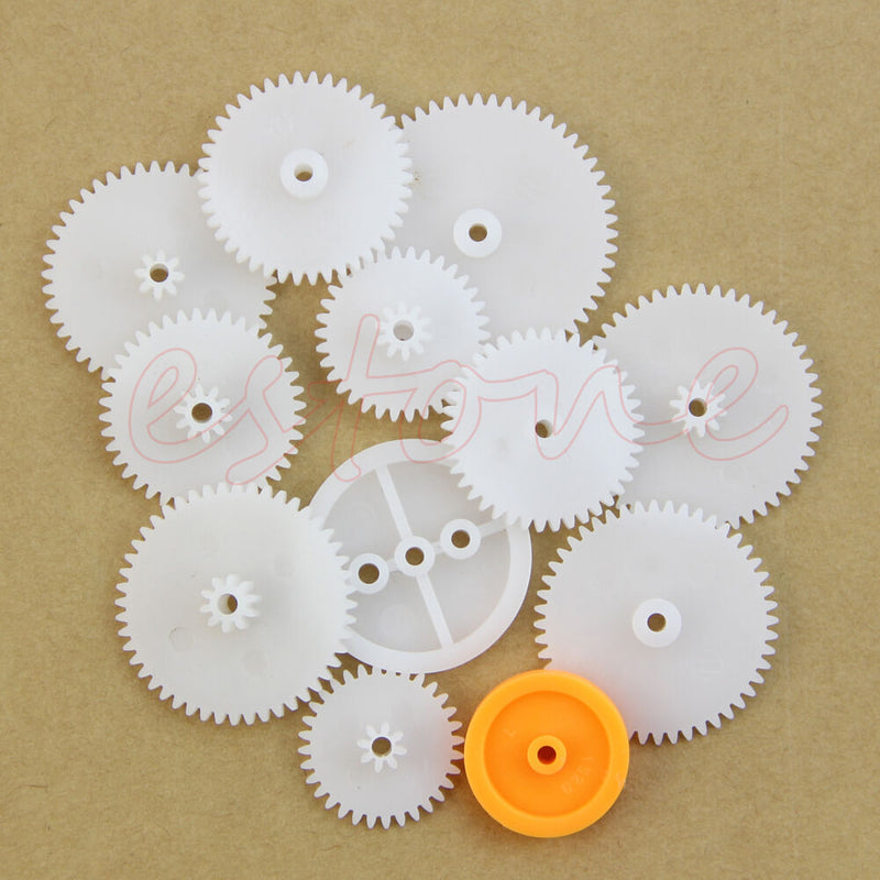 75 Kinds Plastic Shaft Single Double Reduction Crown Worm Gear Kit For Robot DIY