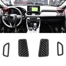 Car Styling Carbon Fiber Color Interior Front Dashboard Upper Ac Vent Cover