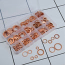 300Pcs Flat Ring Washer Assortment Copper Plain Washers Assortment Set with
