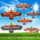 1Pc 1M Flat Eagle Kite With 50M Kite Line Children Flying Bird Kites Outdoor  Pg