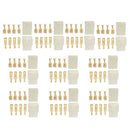 20 Kits 6.3mm Male Female Electronic Plug Connector Terminals 2Pin 4Pin