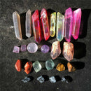 Top! Quartz Crystal Rainbow Angel Aura Point Sphere Rough Reiki-Healing Stone