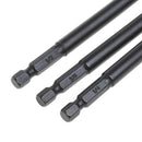 3Pcs 150mm Socket Adapter Set Hex Shank 1/4 3/8 1/2 Inch Impact Driver Drill Bit