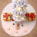 White Plush Christmas Tree Skirt Carpet Merry Christmas Decor New Year DecorW TE