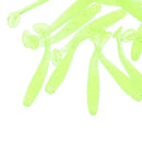16x Worm ing Lures Soft Crank Baits T-tail  Tackle Lures 5cm Yellow