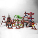 Plastic Cowboys Indians 1 Set Figures US Old West Kids