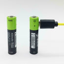2pc 4 AAA 1.5 V charger USB rechargeable AAA Li-po-Battery Battery. I5W3 Ba R4E5