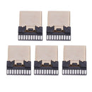 5 Pcs HDMI Male 19 Pins A Type Solder Plug Termination Repair Replace F2D7