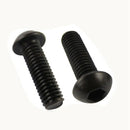 M6x20mm Button Head Hex Socket Cap Screw Bolt Black 50pcs