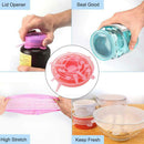 6x Reusable stretch Lid Silicone Wraps Seal Vacuum Cover Keeping Food Fresh Wrap