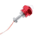 2x Red Motorcycle Bolt Head Tail Rear Warning LED Light Strobe Flashing