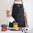 Fashion Nordic Style Whole Cotton Unisex Leather Denim Apron Coffee Shops W
