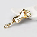 Musical Violin Brooches For Women Enamel Alloy Brooches Pins Girls Scarf Sw S8Z8