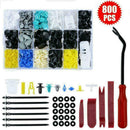 800pcs Plastics Retainer Clip Rivet Fastener Kits Fit For Car Door Bumper P D5Z0