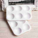 12 Pcs Paint Palettes Rectangular Watercolor Palette Painting White 6 Well Tray