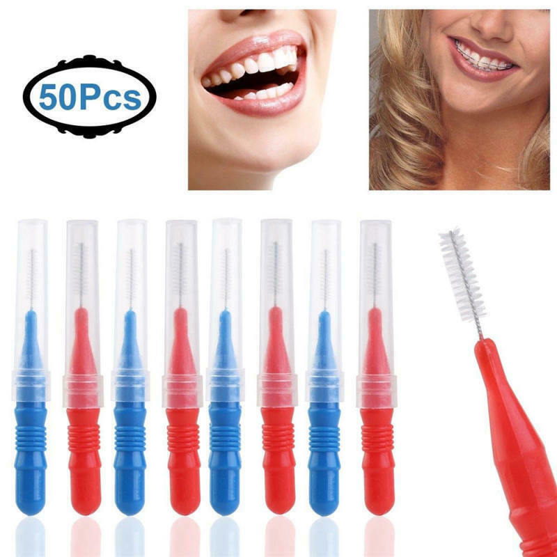 50pcs Dental Orthodontic Oral floss Interdental Brush Toothpick Teeth Cleaning