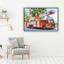 5D DIY Full Drill Diamond Painting Fire Truck Embroidery Mosaic Craft Kit