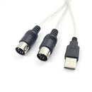 2m MIDI Cable to USB IN-OUT Converter PC to Keyboard Music Adapter Cord