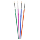 4Pcs 7/9/11/13Mm Nail Art French Stripes Lines Liner Drawing Brush Flower G P9O3