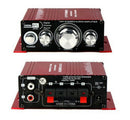 MA170 Mini HIFI Stereo Amplifier Booster DC 12V Aluminum with LED Mounting Tabs