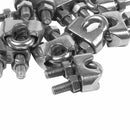 5mm 3/16 Inch Stainless Steel Wire Rope Cable Clamp Clips 12pcs