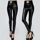 Thickened Leggings Skinny Pants Women Leather Warm Pants High Waisted TrousersZ