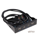Motherboard 9 Pin to 2 Port USB2.0 Audio Front Panel Expansion Bracket Cable