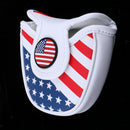 Semicircle Golf Mallet Putter Cover Protector with USA Flag Design