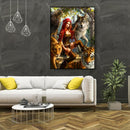 5D DIY Diamond Painting Full Drill Women and Wolf Cross Stitch Embroidery