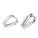 2x 10mm Stainless Steel Marine Wire Rope Eyelet Thimble Hard Eye Protection