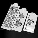 Lace Flower Cake Stencil Template Pastry Fondant Decorating Side Mold Bak YDK