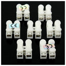100Pcs Plastic 2 Pin Push Quick Cable Connector Wiring Terminal 10A 250V